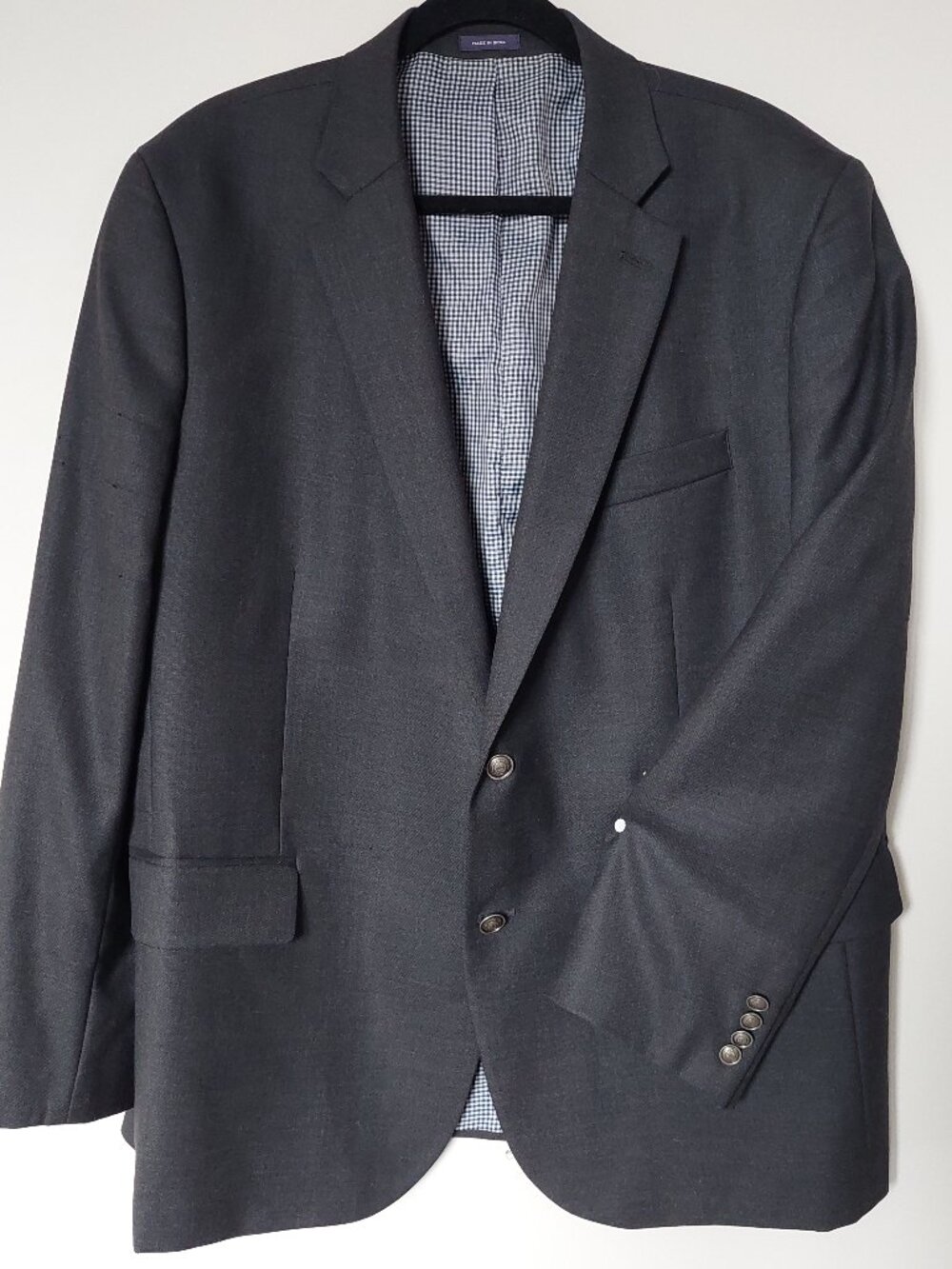 Stafford Men's Size 46R Tailored Blazer 100% Wool Black